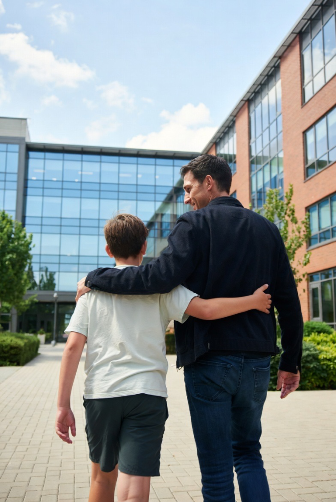 Parent and teen reconnecting after successful ADHD counseling therapy in Paradise Valley AZ